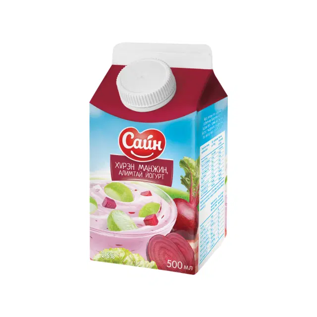 Сайн хүрэн манжин, алимтай йогурт