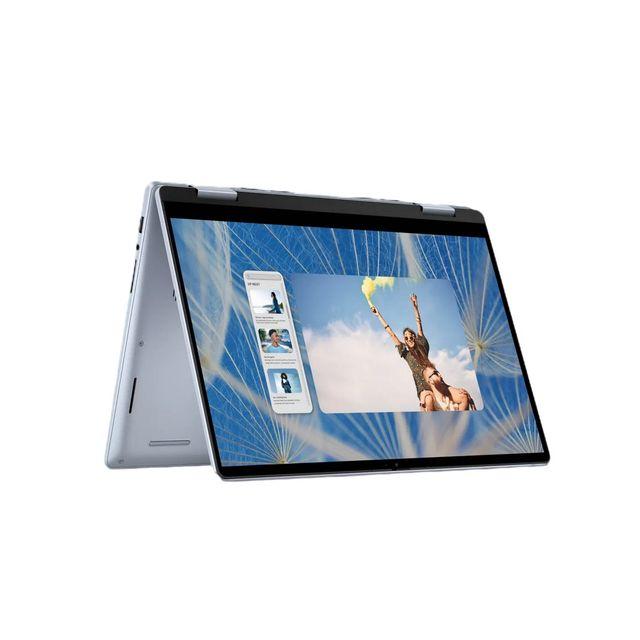 Dell Inspiron 14 7440 Ice Blue 2-in-1,Intel Core 5 120U, 14.0-inch FHD+ 1920 x 1200px, Touch , 8GB:1x8GB DDR5, 512GB M.2 PCIe NVMe SSD, Backlit Keyboard, Fingerprint reader, 65 W AC Adapter, 4 Cell 54WHr, Windows 11 Home, Office H&S