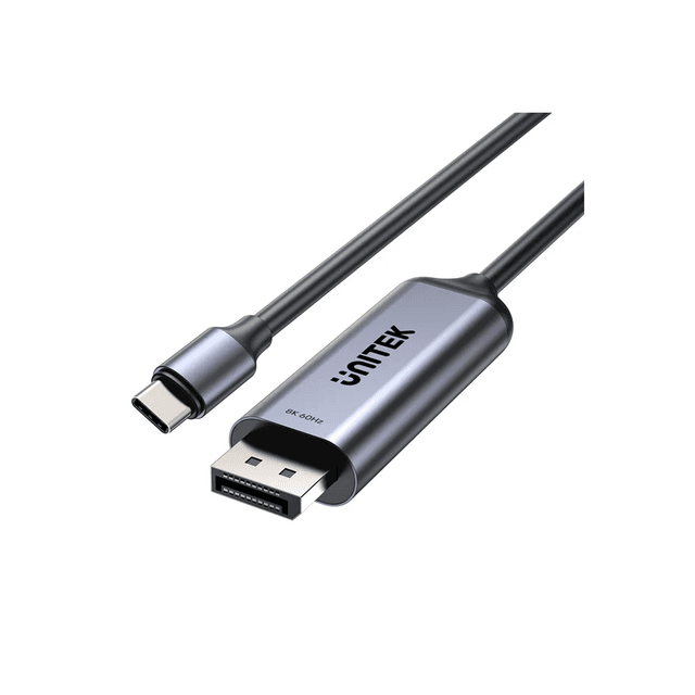 Unitek USB-C to DP Bidirectional 8K 30Hz Cable, 1.8m, Space Grey