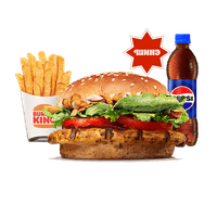 Grilled Chicken BBQ burger set 