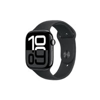 Apple Watch Series 10 GPS 46mm Jet Black Aluminium Case with Black Sport Band